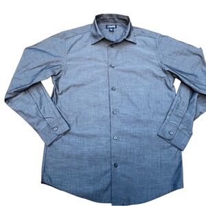 Ralph Lauren Chaps Boys L 14/16 Charcoal Gray Button Down Long Sleeve Shirt